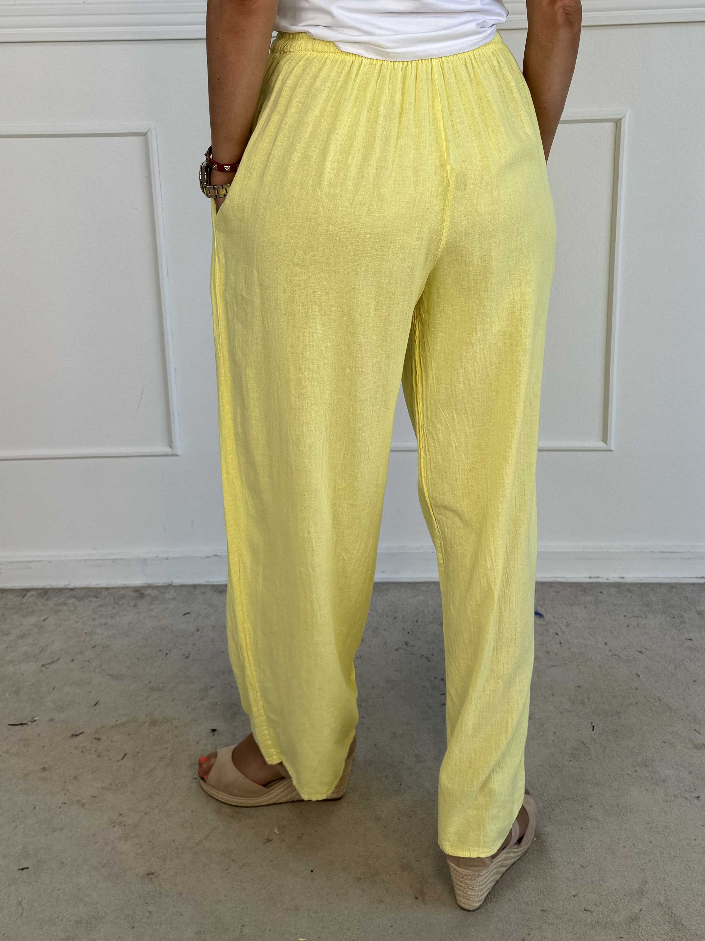Clara - Lette bukser i viskose og hør